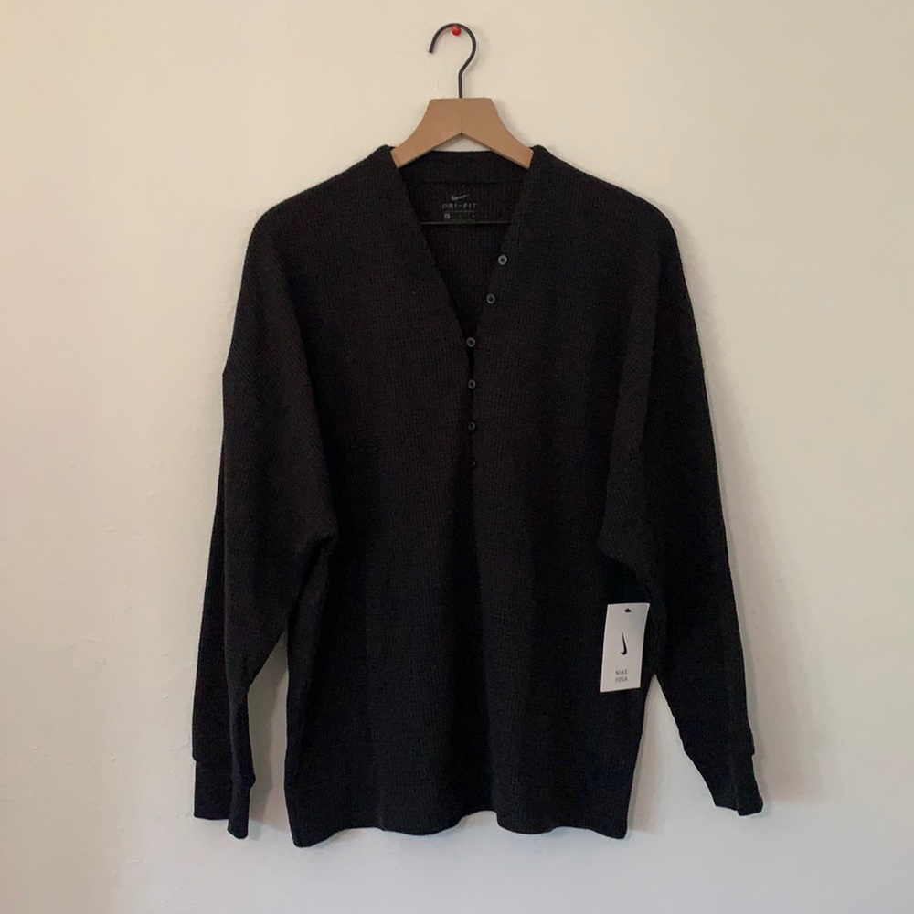 NWT Nike Yoga Waffle Knit Henley